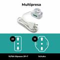 Multipresa 3 ingressi, 1 BIPASSO/SCHUKO e 2 BIPASSO, spina italiana 16A