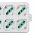 Multipresa 6 ingressi SCHUKO/BIPASSO, con interruttore generale, spina italiana