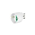 Adattatore spina 10A 2P+T - Presa Schuko 10A 2P+T, colore bianco