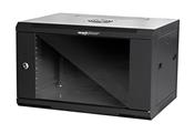 Rack a parete 6 unità 600x450x370 con 1 ventola e 4 montanti, laterali removibili, colore nero
