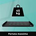 Mensola fissa per armadi rack 19 profondità 300mm, colore nero