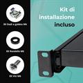 Mensola estraibile per armadi rack 19 profondità 345mm, colore nero