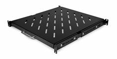 Mensola estraibile per armadi rack 19 profondità 530mm, colore nero