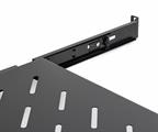 Mensola estraibile per armadi rack 19 profondità 530mm, colore nero