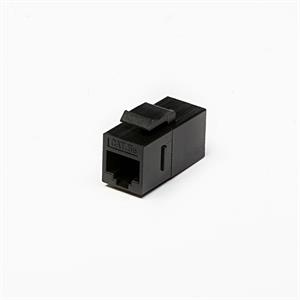 Accoppiatore keystone RJ45 UTP CAT5e F/F, colore nero