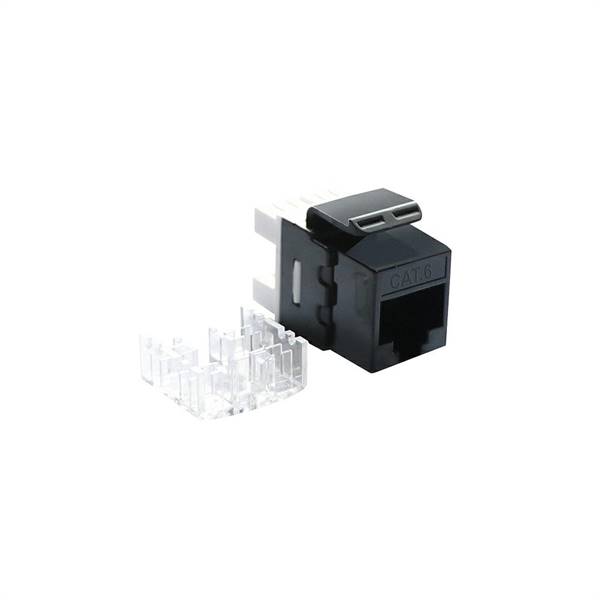 Frutto keystone RJ45 UTP CAT6 per blank panel, colore nero