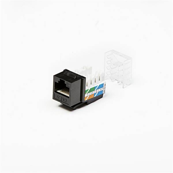 Frutto keystone RJ45 UTP CAT6, colore nero