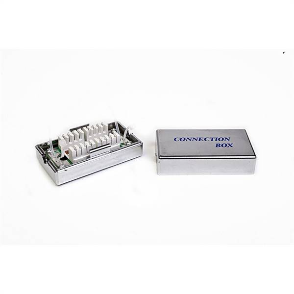 Box di giunzione in metallo per STP CAT5, colore silver