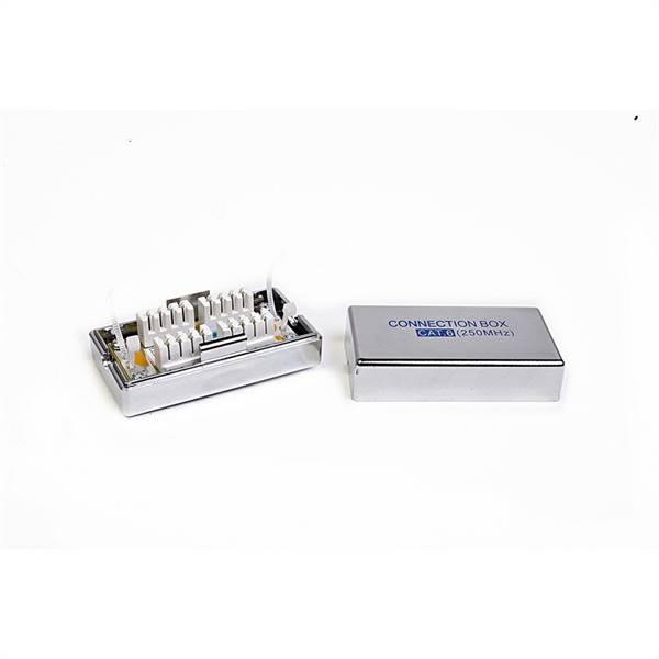 Box di giunzione in plastica per STP CAT6, colore silver