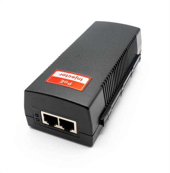 Iniettore PoE 10/100Mbps, IEEE802.3at, 15,4W