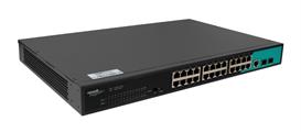 Switch layer 2, 24 porte gigabit PoE48V, 2 porte SFP, full managed