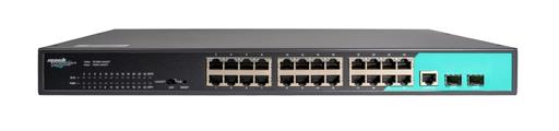 Switch layer 2, 24 porte gigabit PoE48V, 2 porte SFP, full managed