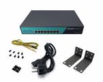 Switch layer 2, 8 Porte gigabit PoE 48V, web managed