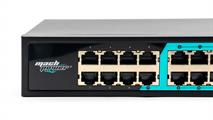 Switch 16 porte fast PoE, 2 porte uplink gigabit, fino a 250 metri, con funzione VLAN