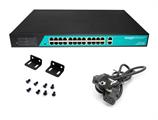 Switch 24 porte fast PoE, 2 porte uplink gigabit, fino a 250 metri, con funzione VLAN