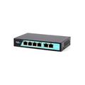 Switch 4 porte fast PoE, 2 porte uplink fast, fino a 250 metri, con funzione VLAN