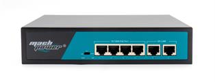 Switch 4 porte fast PoE, 2 porte uplink fast, fino a 250 metri, con funzione VLAN