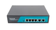 Switch 4 porte fast PoE, 2 porte uplink fast, fino a 250 metri, con funzione VLAN