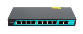 Switch 8 porte fast PoE, 2 porte uplink , fino a 250 metri, con funzione VLAN