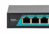 Switch 8 porte fast PoE, 2 porte uplink , fino a 250 metri, con funzione VLAN