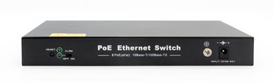 Switch 8 porte fast PoE, 2 porte uplink , fino a 250 metri, con funzione VLAN