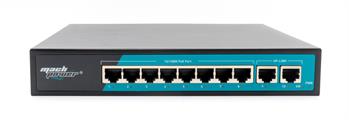 Switch 8 porte fast PoE, 2 porte uplink , fino a 250 metri, con funzione VLAN