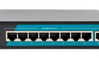 Switch 8 porte fast PoE, 2 porte uplink , fino a 250 metri, con funzione VLAN