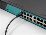 Switch 16 porte gigabit POE unmanaged con 2 porte SFP, per armadi rack 19, con funzione VLAN, fino a 300 metri