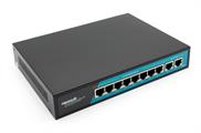 Switch 8 porte Gigabit PoE, 2 Porte Uplink Gigabit,con funzione VLAN, 150W, fino a 250 metri