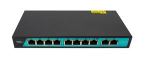 Switch 8 porte Gigabit PoE, 2 Porte Uplink Gigabit,con funzione VLAN, 120W