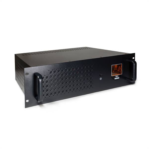 UPS Line Interactive da rack in metallo 600VA 2 batterie 12V/7Ah 3 uscite IEC + USB e RJ11