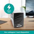 Gruppo di continuità line interactive 1000VA/510W, 1 batteria 12V/8Ah, 2 Uscite Schuko/Ita, 1 Porta USB