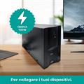 Gruppo di continuità line interactive 1300VA/720W, stabilizzatore AVR, 2 batterie 12V/7Ah, 2 uscite Schuko/Ita, 1 porta USB