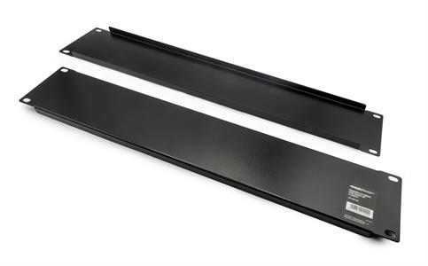 Pannello cieco per armadi rack 19, 2 unità, colore nero (Confezione  da 2 pezzi)