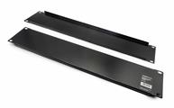Pannello cieco per armadi rack 19, 2 unità, colore nero (Confezione  da 2 pezzi)