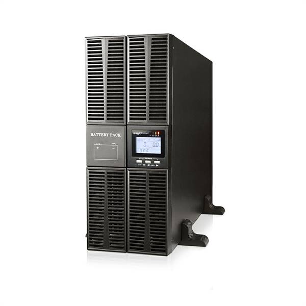UPS on-line 6000VA doppia conversione, fattore di potenza 1, convertibile rack o tower, 16 batterie 12V/7AH, slot SNMP , slot modulo batterie aggiuntive