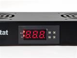 Termostato digitale con 2 ventole per armadi rack 19, colore nero