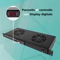 Termostato digitale con 2 ventole per armadi rack 19, colore nero