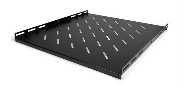 Mensola fissa per armadi rack 19, profondità 500mm, 1 unità, colore nero