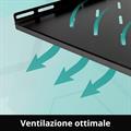 Mensola fissa per armadi rack 19, profondità 500mm, 1 unità, colore nero