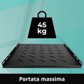 Mensola fissa per armadi rack 19, profondità 500mm, 1 unità, colore nero