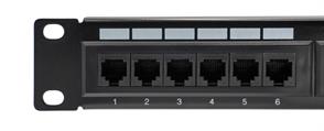 Patch panel cat5e U/UTP per armadi rack 10, colore nero