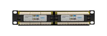 Patch panel cat6 U/UTP per armadi rack 10, colore nero