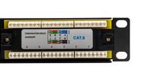 Patch panel cat6 U/UTP per armadi rack 10, colore nero