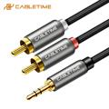 Stereo 3.5mm Cable M to 2RCAM, Space Grey, 1.8m