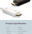 Cavo convertitore DP a HDMI 1080P, connettori placcati in oro, lunghezza 3 metri, colore nero