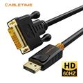 Display Port to DVI 1080P Cable, Gold Plated, Black, 3m