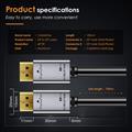 Cavo convertitore DP a DP 4k/60Hz, connettori placcati in oro, lunghezza 1,8 metri, colore space grey