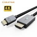 Cavo convertitore Mini DP a HDMI 4k/30Hz, connettori placcati in oro, lunghezza 1,8 metri, colore nero