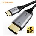 Cavo TPE adattatore da USB-C a DP 4k/60Hz, colore nero, lunghezza 1,8 metri